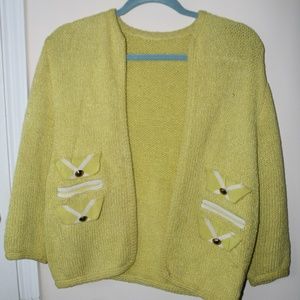 Lime Green Vintage Cardigan